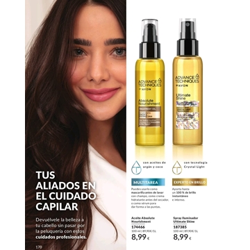 Aceite absoluto y spray iluminador para el cabello Avon - Imagen 1