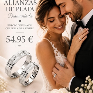 Alianza de boda diamantada - Imagen 1