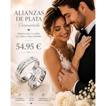 Alianza de boda diamantada - Imagen 1