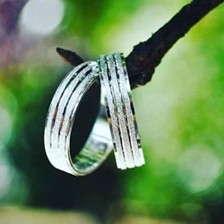 Alianzas diamantadas plata de ley - Imagen 1