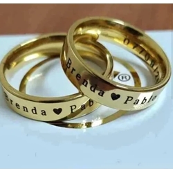 Alianzas Lisboa  de pareja lisas acero antialérgico - Imagen 1