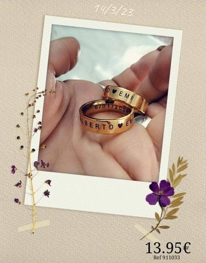 Alianzas Lisboa  de pareja lisas acero antialérgico - Imagen 2