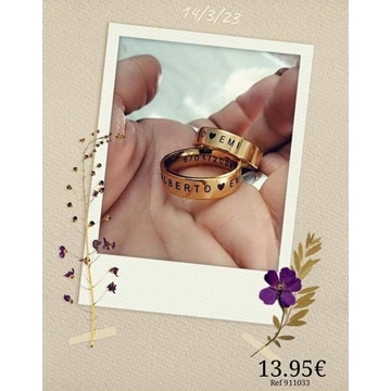 Alianzas Lisboa  de pareja lisas acero antialérgico - Imagen 2