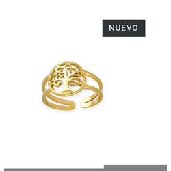 Anillo Árbol de la vida acero - Imagen 1