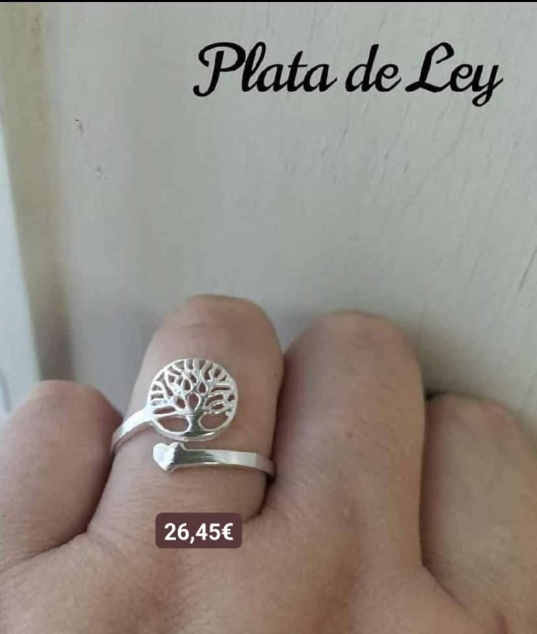 Anillo árbol de la vida plata - Imagen 1