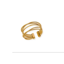 Anillo aros cruzados acero - Imagen 1