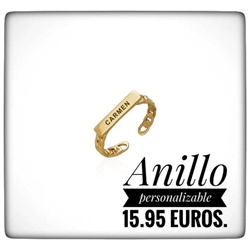 Anillo cadena personalizable - Imagen 1