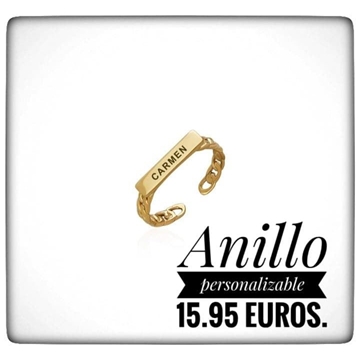 Anillo cadena personalizable - Imagen 1