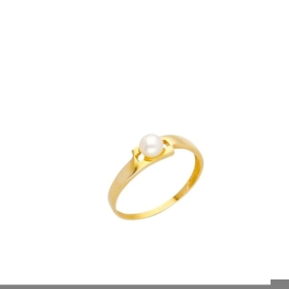 Anillo de oro 18 kilates con perlas cultivada - Imagen 1