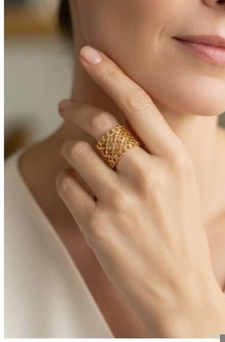 Anillo Dubai calado acero - Imagen 2