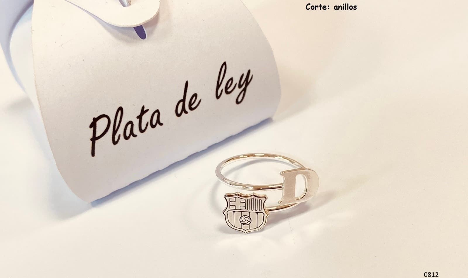 Anillo FC Barcelona  plata de ley - Imagen 1