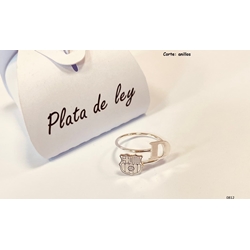 Anillo FC Barcelona  plata de ley - Imagen 1