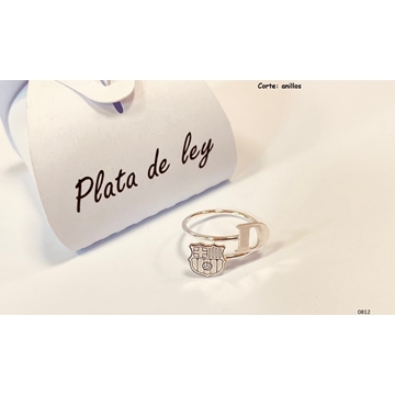 Anillo FC Barcelona  plata de ley - Imagen 1