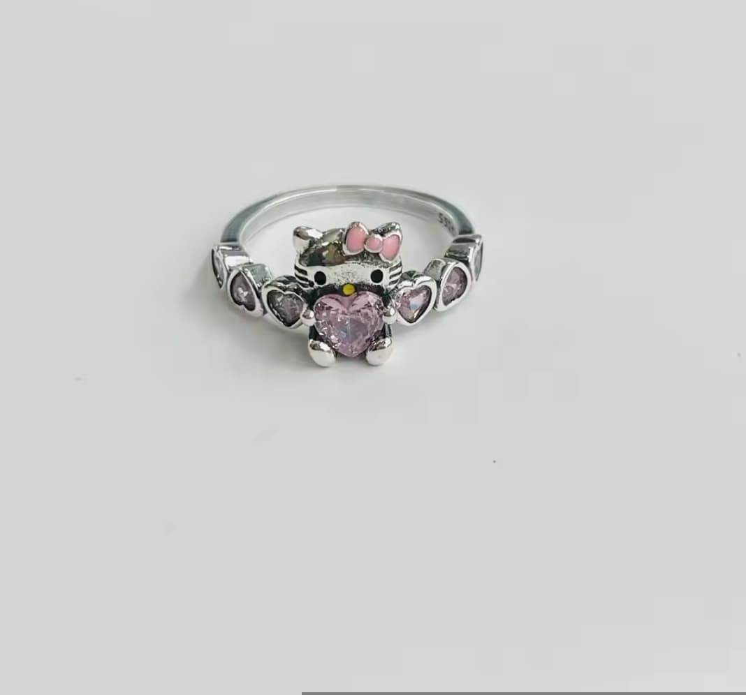 Anillo Hello Kitty plata - Imagen 1
