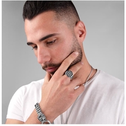 Anillo León acero - Imagen 2