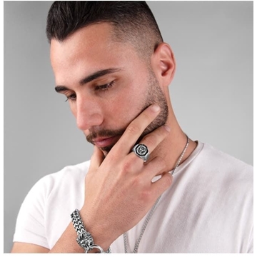 Anillo León acero - Imagen 2