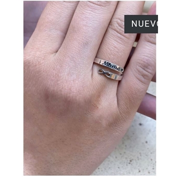 Anillo mamá infinito plata de ley - Imagen 2