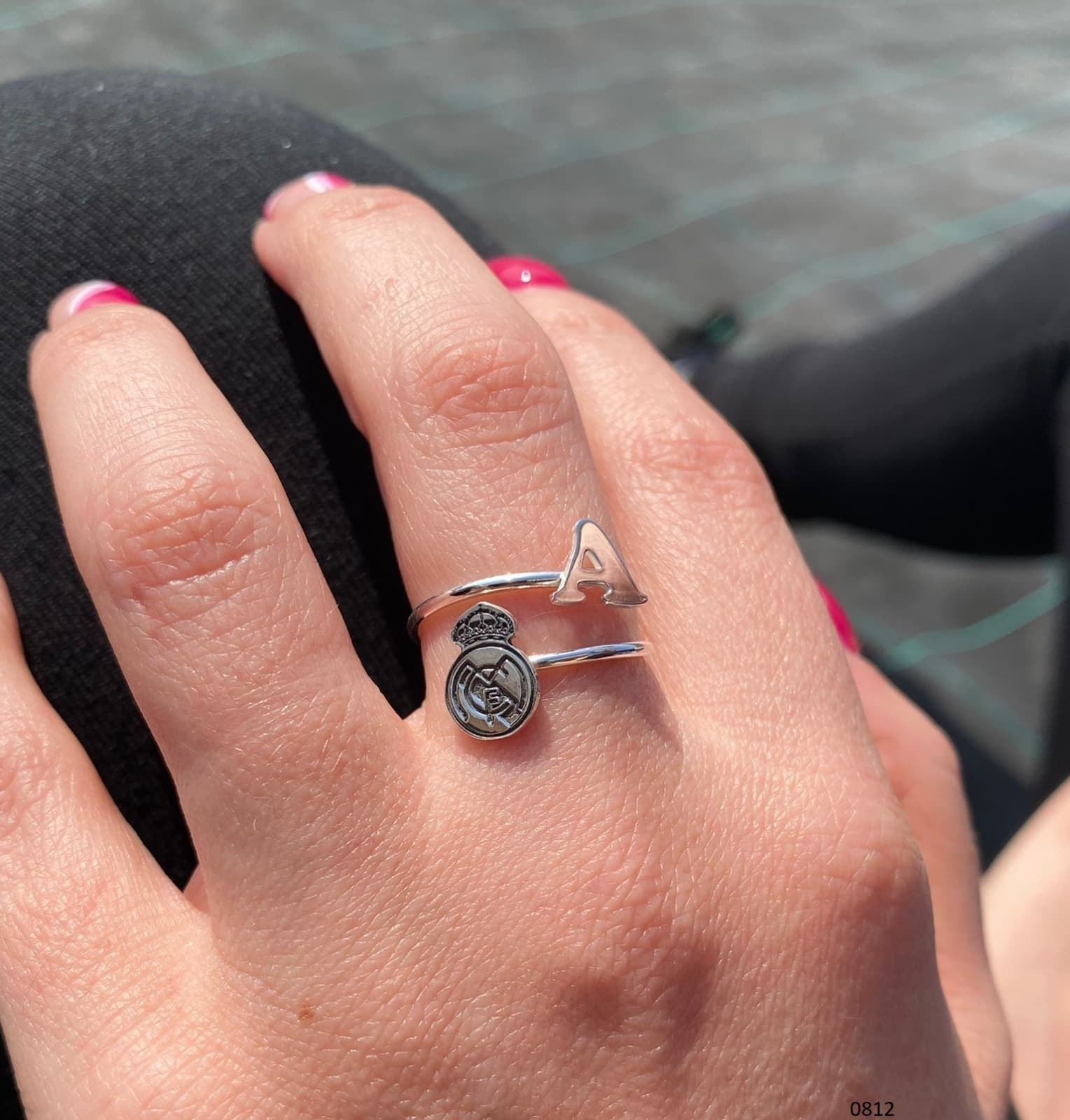 Anillo real Madrid plata de ley - Imagen 1