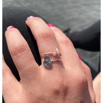 Anillo real Madrid plata de ley - Imagen 1