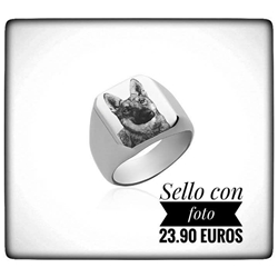 Anillo sello con fotografía o inicial - Imagen 1
