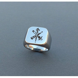 Anillo sello cruz de la Legión - Imagen 1