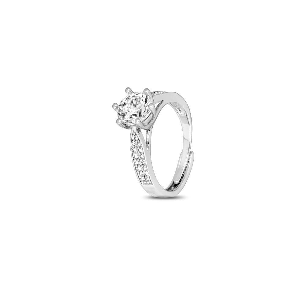 Anillo solitario Diamond de cristal acero 316 L - Imagen 2
