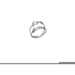 Anillo te amo adaptable acero - Imagen 1