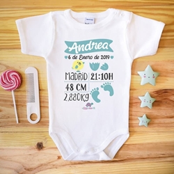 Body bebé nacimiento personalizado - Imagen 2