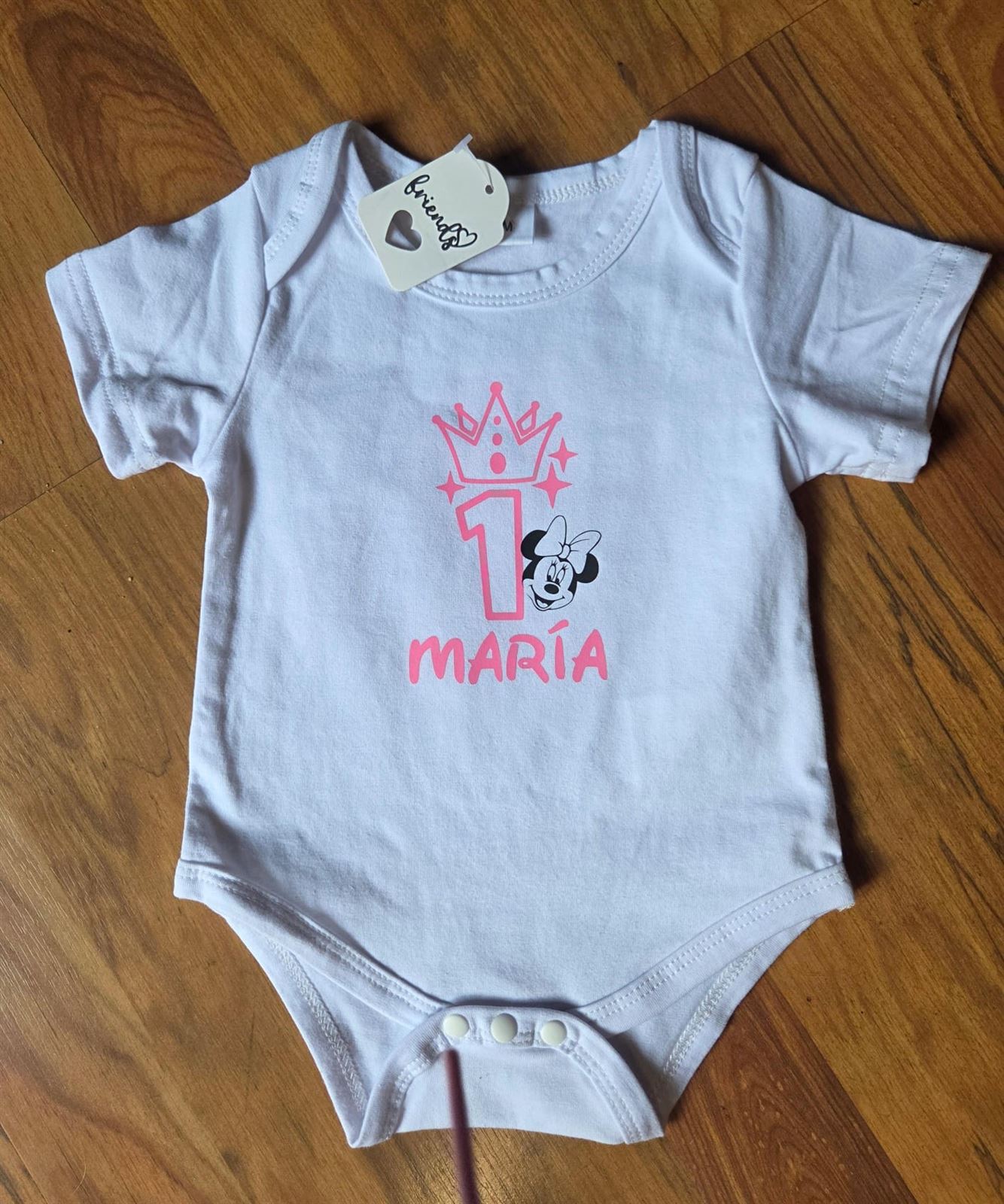 Body bebé  primer año Mickey y Minnie - Imagen 1