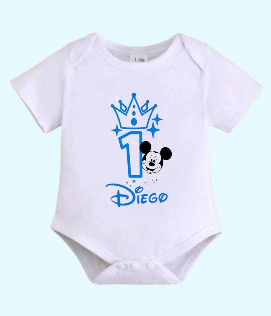 Body bebé  primer año Mickey y Minnie - Imagen 2