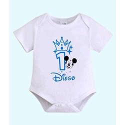 Body bebé  primer año Mickey y Minnie - Imagen 2