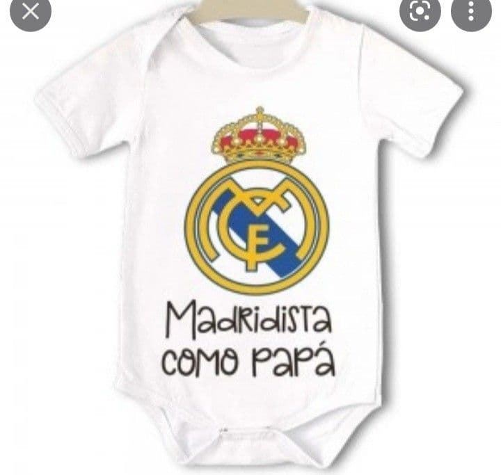 Body de bebe real Madrid personalizado - Imagen 1