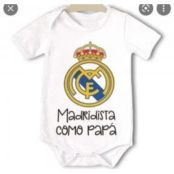 Body de bebe real Madrid personalizado - Imagen 1