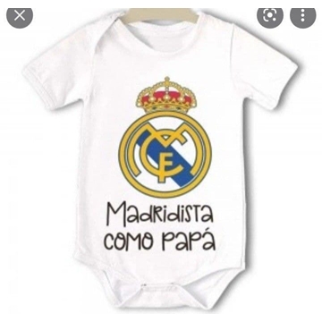Body de bebe real Madrid personalizado - Imagen 1
