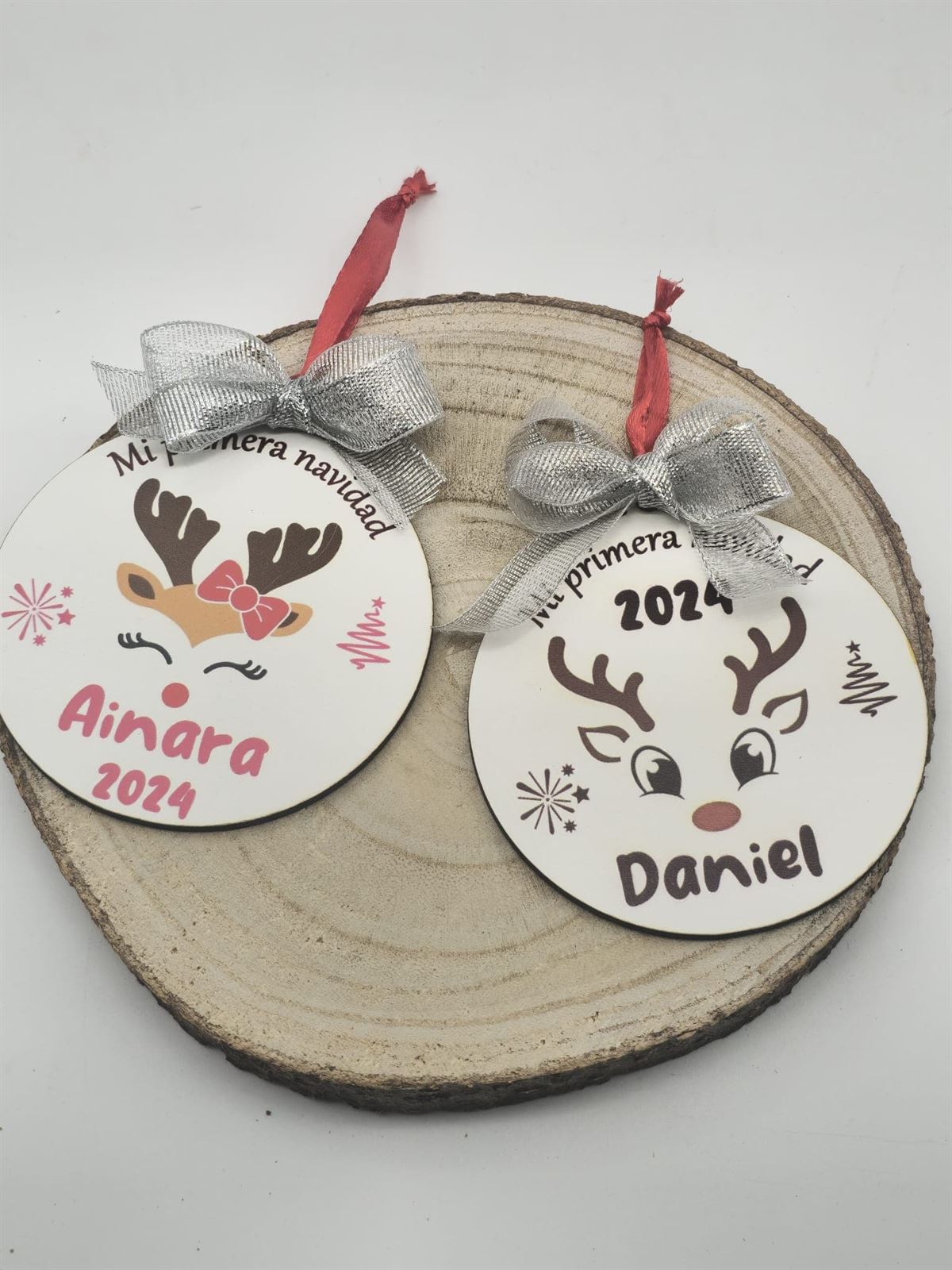 Bola de navidad reno personalizada - Imagen 2