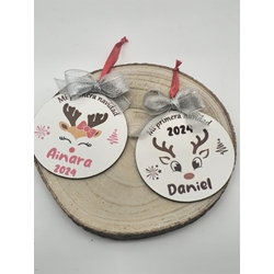 Bola de navidad  reno personalizada - Imagen 2