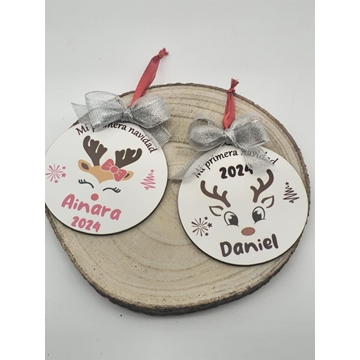 Bola de navidad  reno personalizada - Imagen 2
