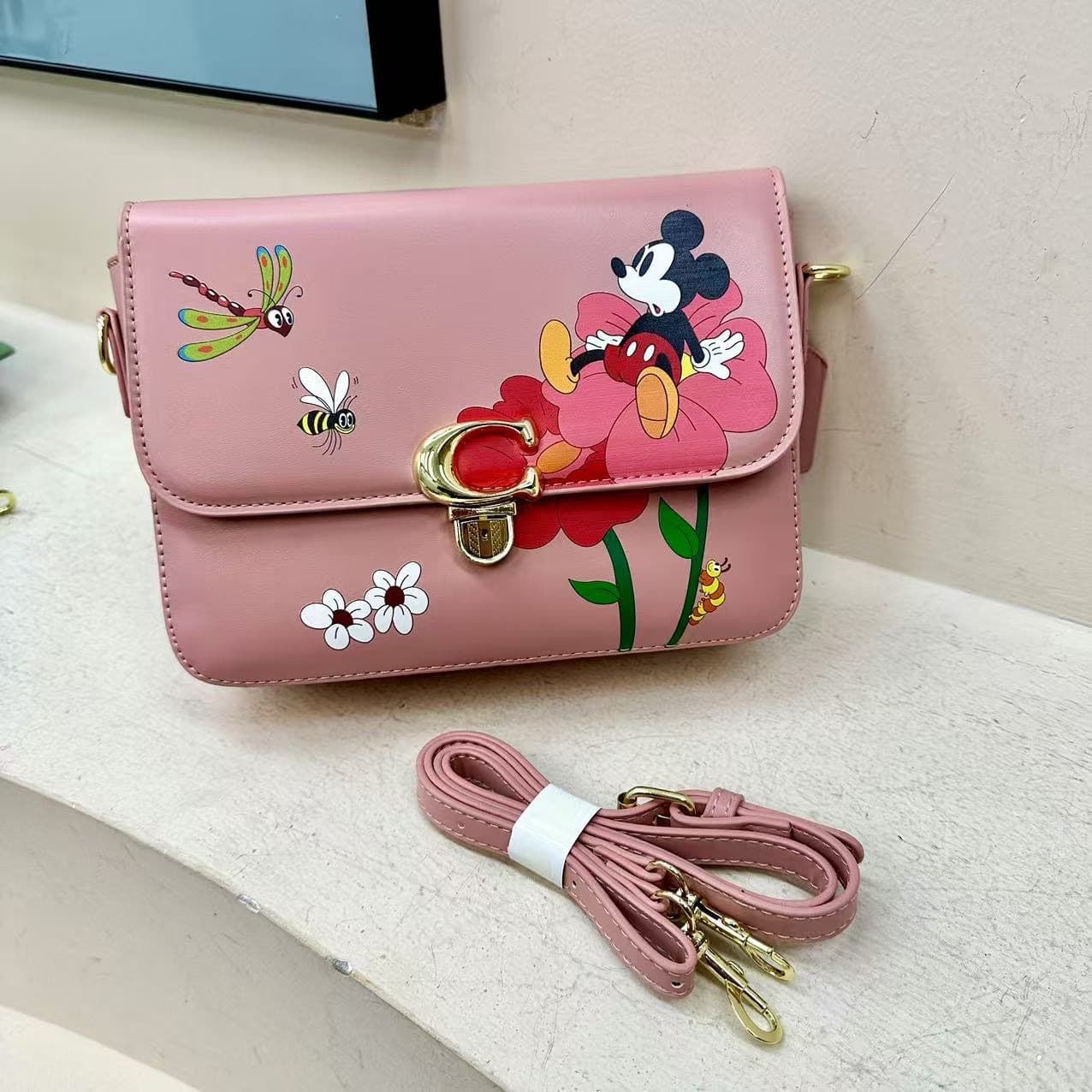 Bolso bandolera Coach Mickey y Minnie - Imagen 1