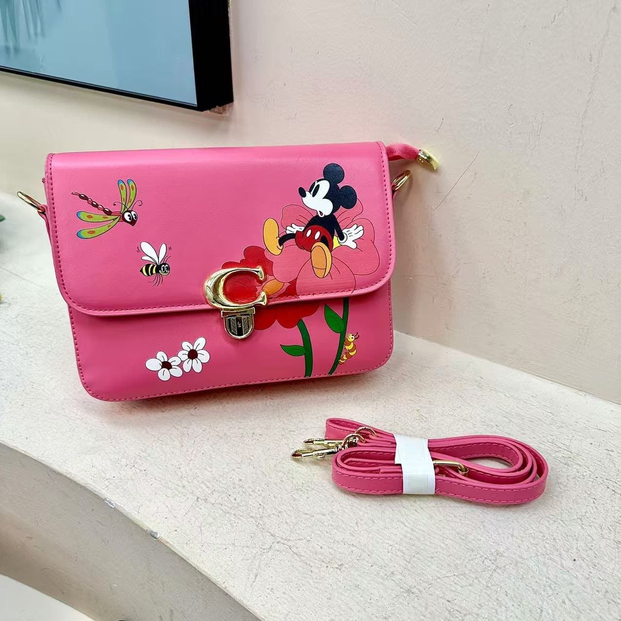 Bolso bandolera Coach Mickey y Minnie - Imagen 5
