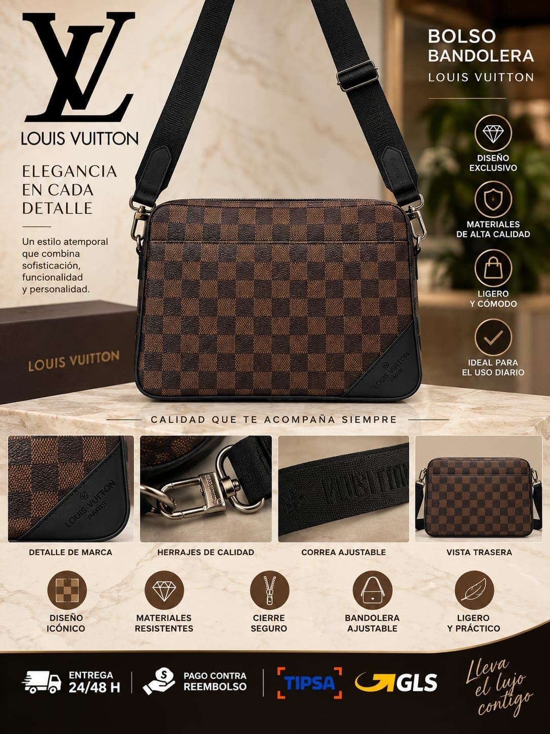 Bolso bandolera Louis Vuitton caballero - Imagen 1