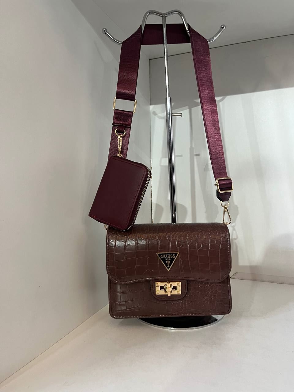 Bolso de dos piezas piel de cocodrilo - Imagen 1