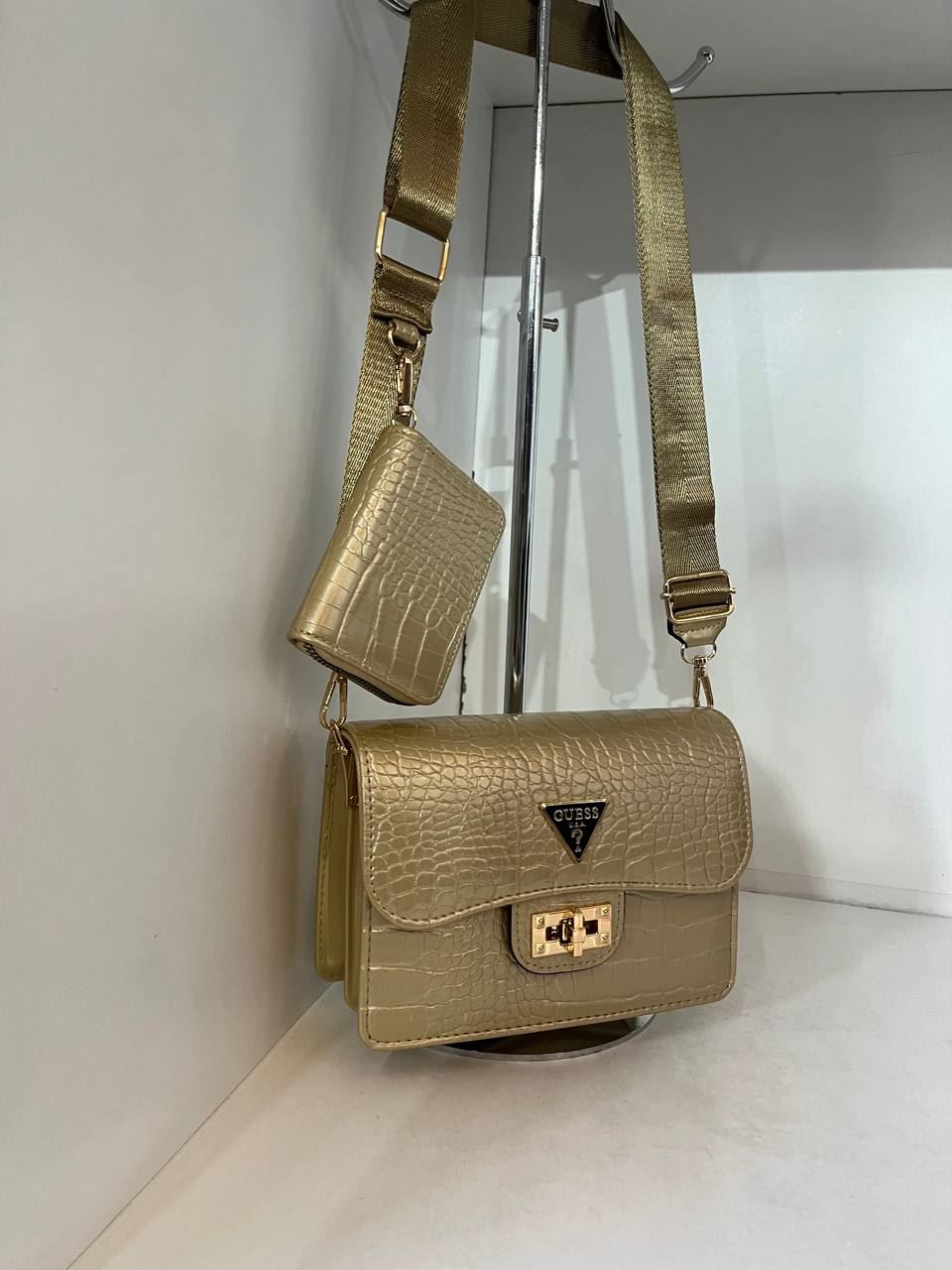 Bolso de dos piezas piel de cocodrilo - Imagen 3