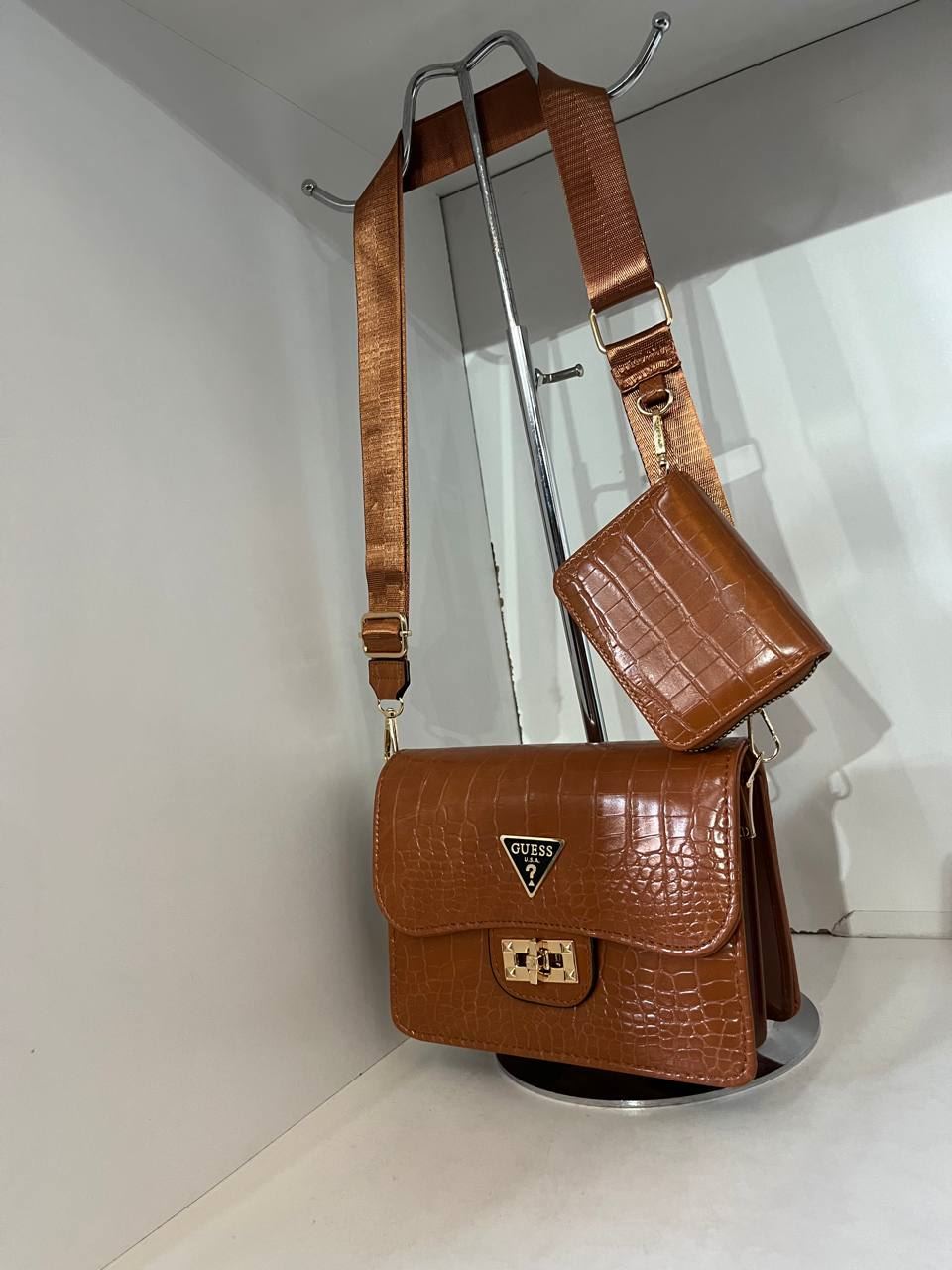 Bolso de dos piezas piel de cocodrilo - Imagen 4