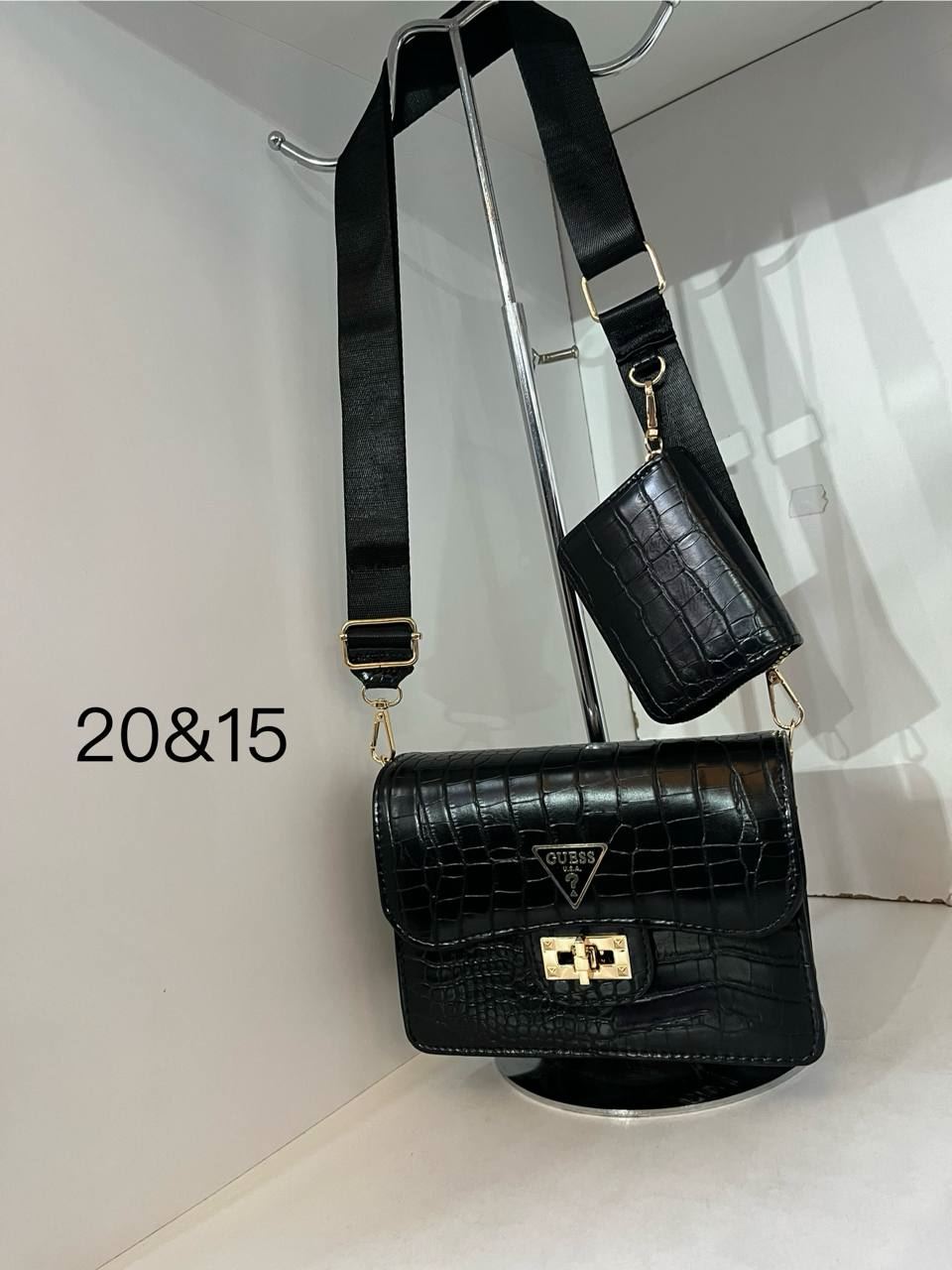 Bolso de dos piezas piel de cocodrilo - Imagen 5