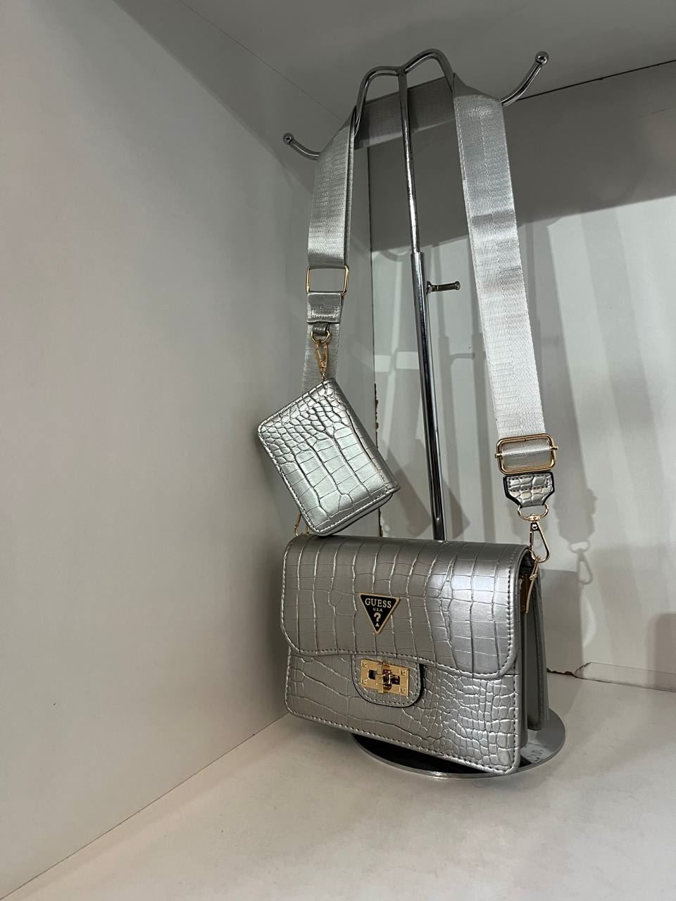 Bolso de dos piezas piel de cocodrilo - Imagen 6