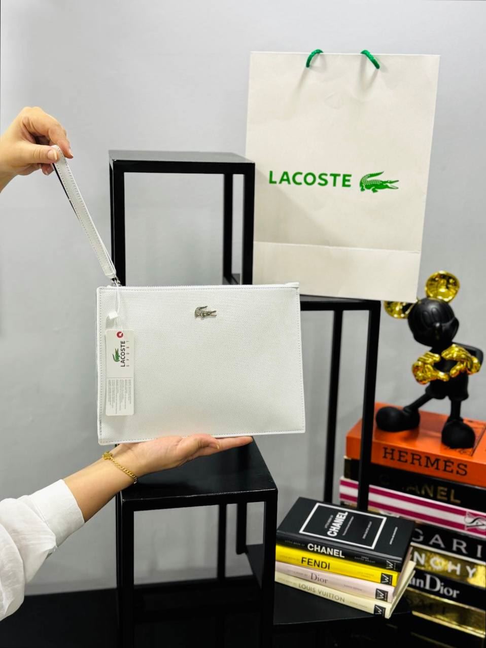 Bolso de mano Anna  de piqué Lacoste - Imagen 1