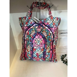 Bolso grande de tela geometrico - Imagen 1