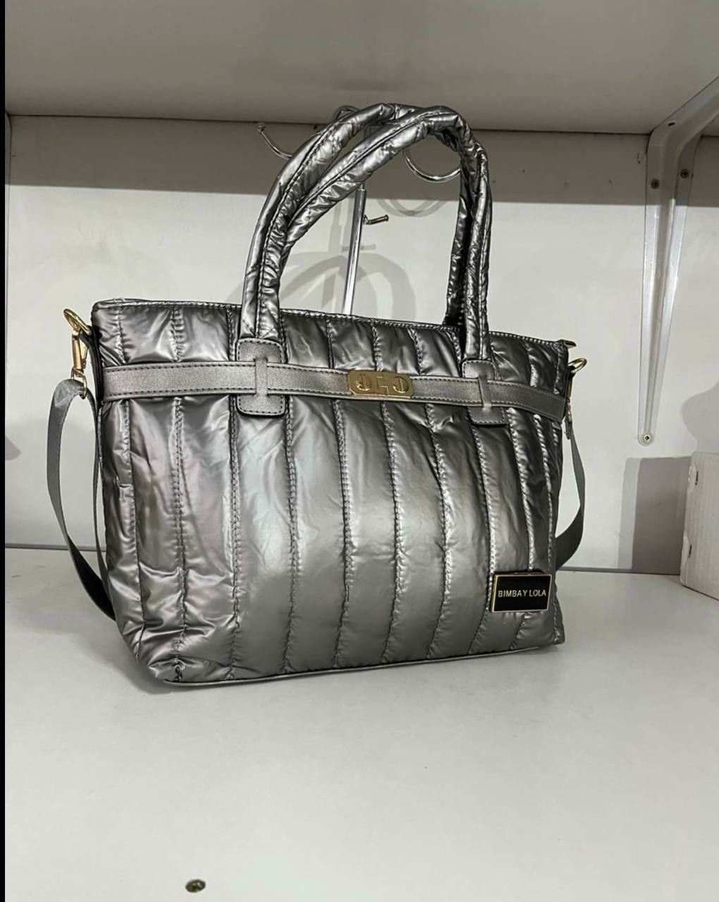 Bolso grande metalizado Bimba y Lola - Imagen 2