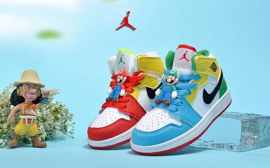 Bota Air Jordan Mid 1 super Mario  y Luigi - Imagen 1