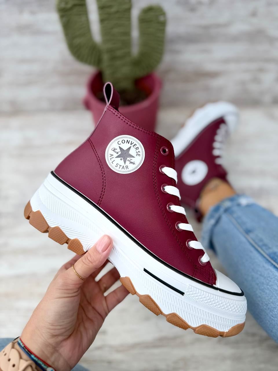 Bota Converse all Star burdeos - Imagen 1